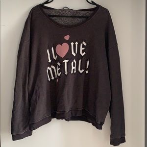 Wildfox “I Love Metal” Sweater